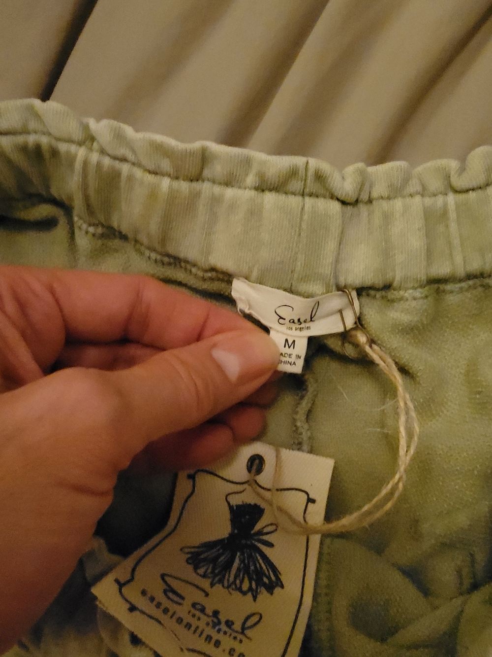 easel Olive Green Wide‑Leg Cargo Pants - Picture 4 of 10